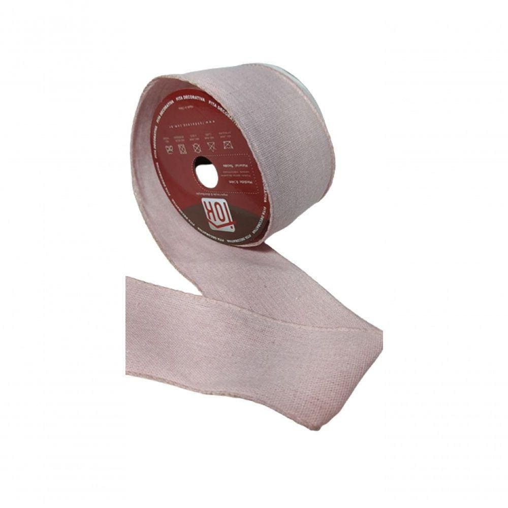 Fita Decorativa Juta Rosa Ft046
