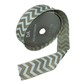 Fita Decorativa Juta Bege Com Detalhes Branco 7 X 9.14