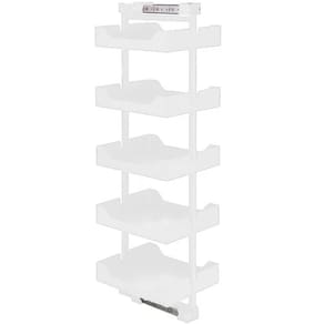 Coluna Deslizante Masutti Branca 5 Bandejas Embutir 33x48x152cm Cozinha Gavetas com Corrediça