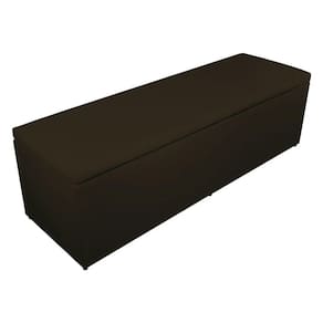 Calçadeira Báu Eva 195cm Suede Marrom - Vallisa Decor