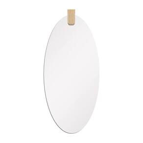 Espelho Decorativo Choker Aplique Madeira 3 130X60Cm Oval