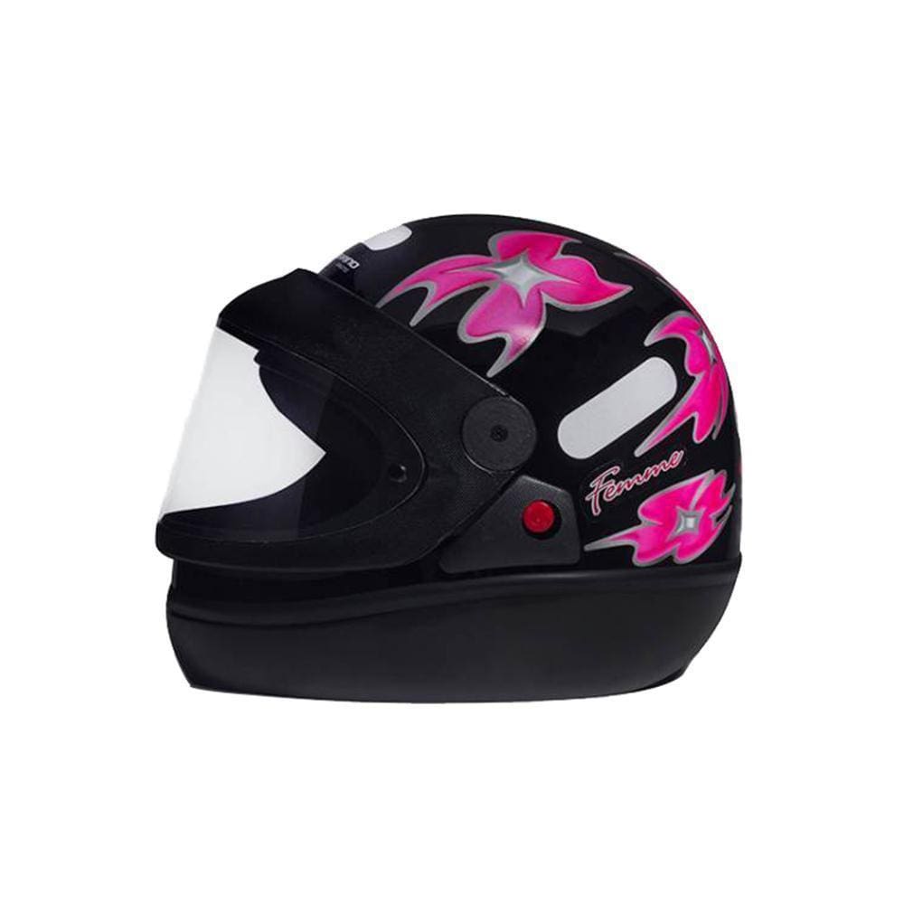 Capacete San Marino Femme Moto Integral Fechado Motoboy Flor
