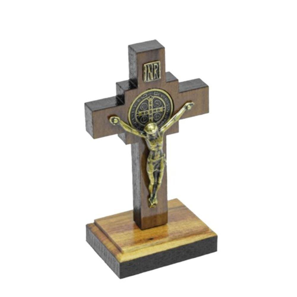 Crucifixo Cruz de 4 Cantos para Painel de Carro ou Mesa 8cm