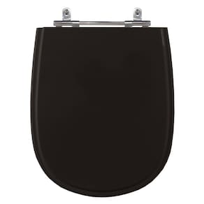 Assento Sanitário Paris Premium Ebony (Preto) Tampa para Vaso Ideal de Madeira Laqueada