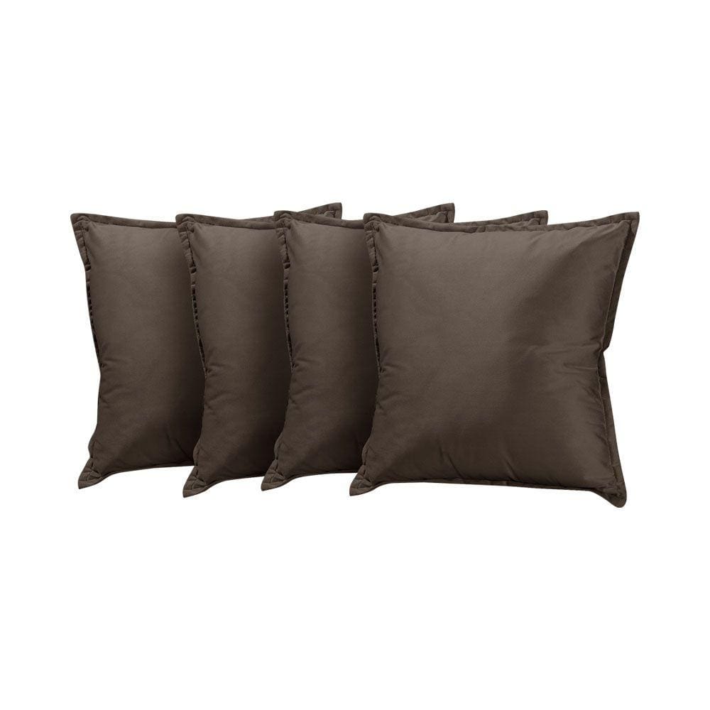 Kit 4 Almofadas Decorativas Bali Veludo Marrom