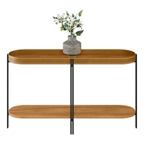 Buffet Aparador Isi Nature Fosco e Couro Caramelo 139x79 cm L04 - D`Rossi