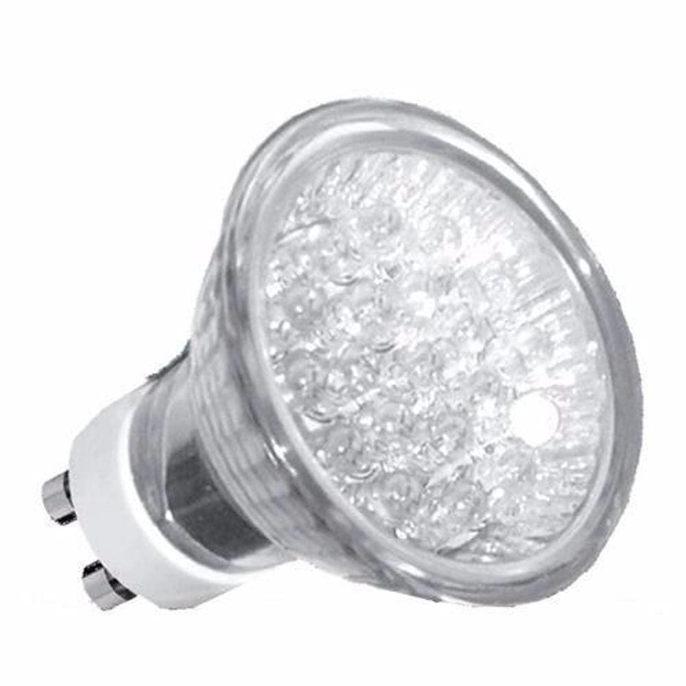 Lâmpada Dicróica Mr16 Led Gu10 1W 18 Leds 220V Cor Da Luz Branco Quente