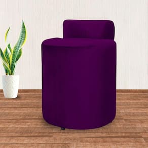 Puff Athena Quarto Veludo Roxo - Vallisa Decor