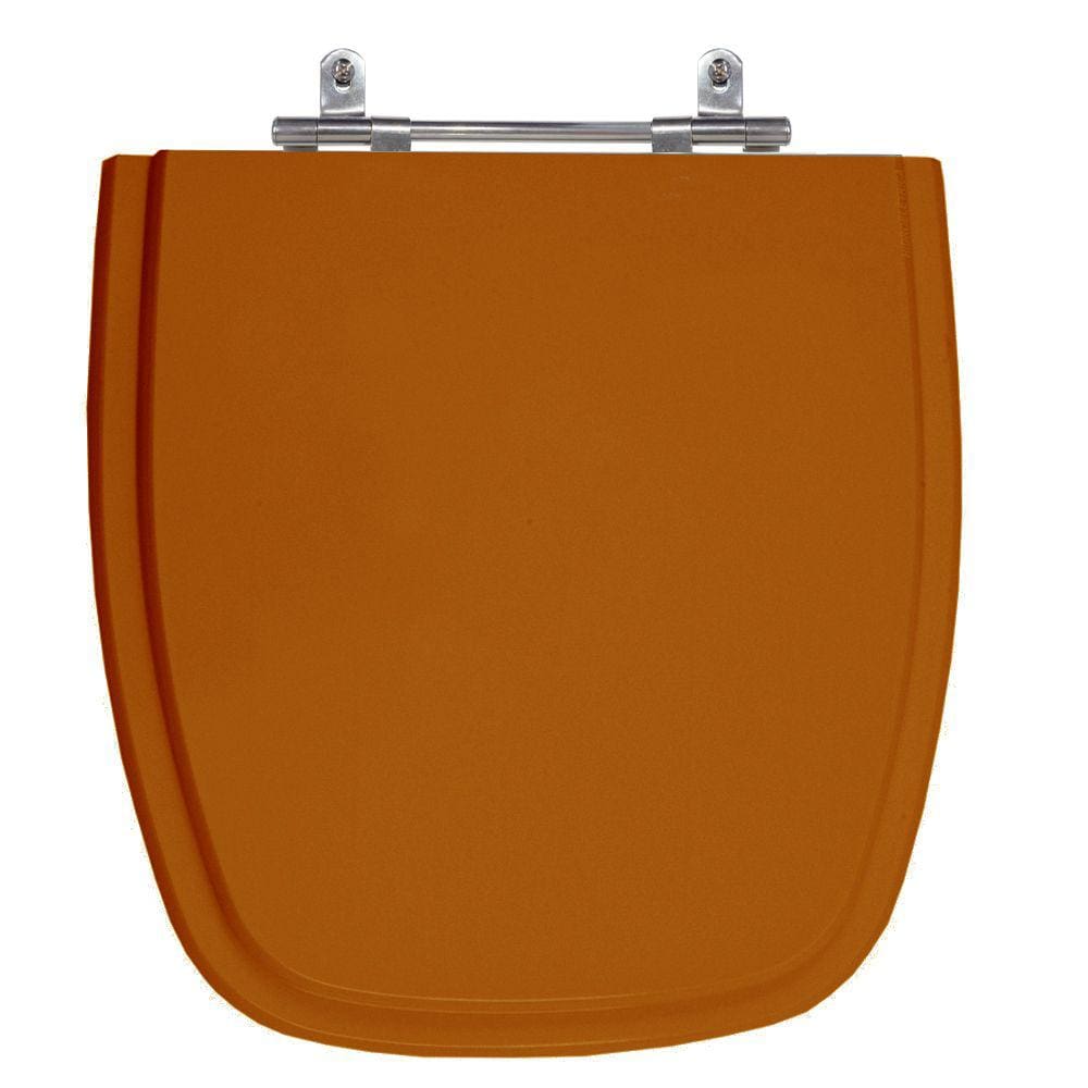Assento Sanitário Versato/Fit Caramelo Tampa para Vaso Celite em Madeira Laqueada