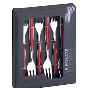 Kit 3 Peças Queijo Faca Espátula Petisco Vermelho Bugatti
