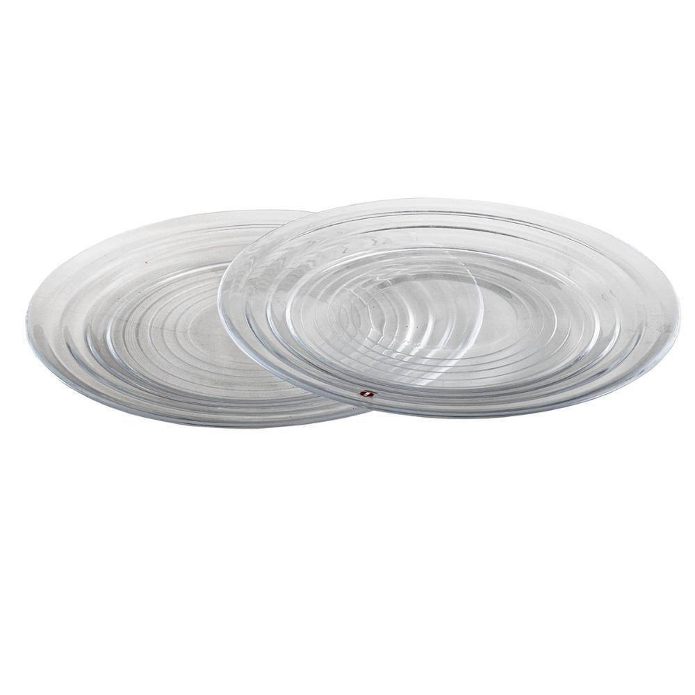 Jogo 2 Pratos Transparente Em Vidro 28cm Aino Aalto Iittala