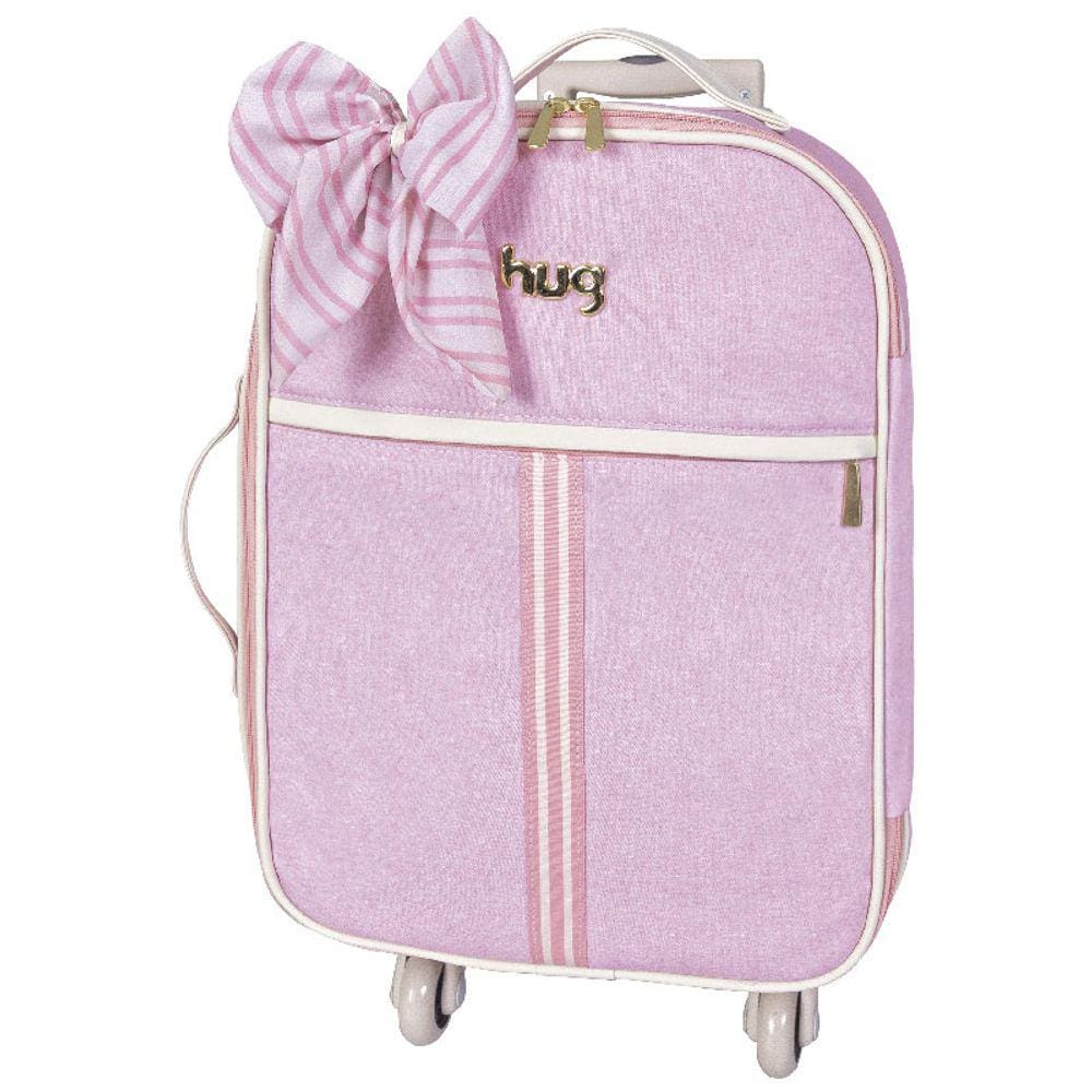 Mala Maternidade com Rodinhas Essencial Hug Cor Rosa