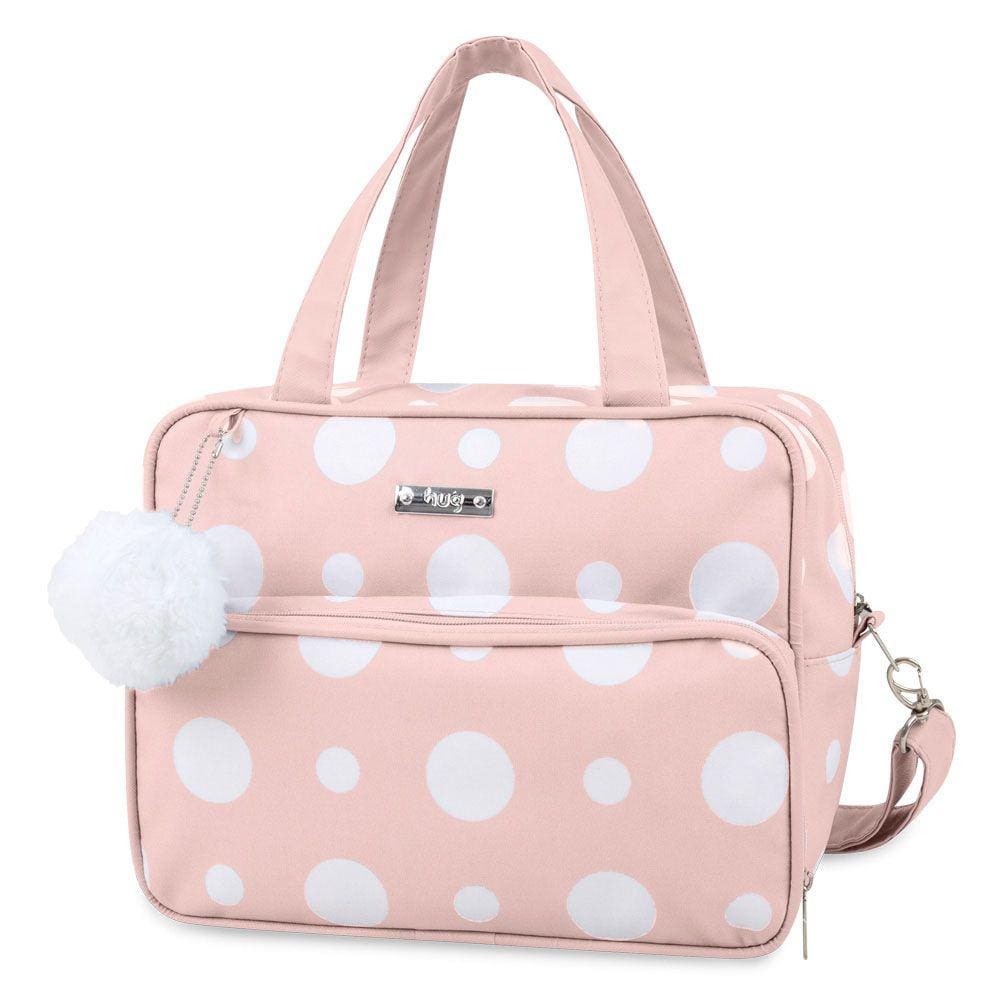 Bolsa Maternidade com Trocador Pompom Hug Cor Rosa