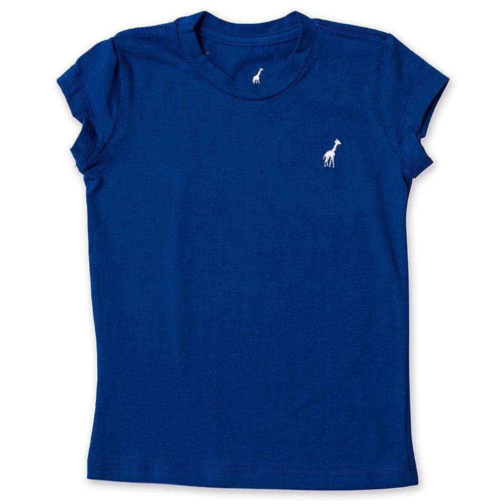 Baby Look Infantil Básica Toffee Cor Azul Royal - Nº03