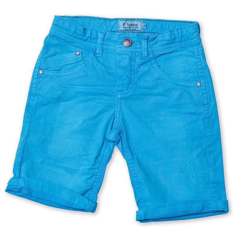 Bermuda Jeans Infantil Masculina Azul Royal Toffee - Nº01