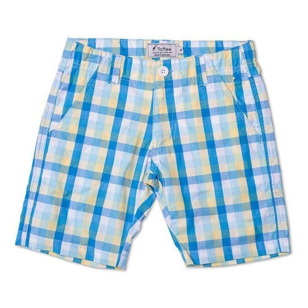 Bermuda Sarja Infantil Masculina Turquesa Toffee - Nº06