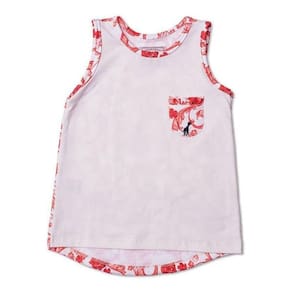 Regata Infantil Com Bolso Floral Laranja Toffee - Nº04
