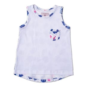 Regata Infantil Com Bolso Floral Azul Toffee - Nº03