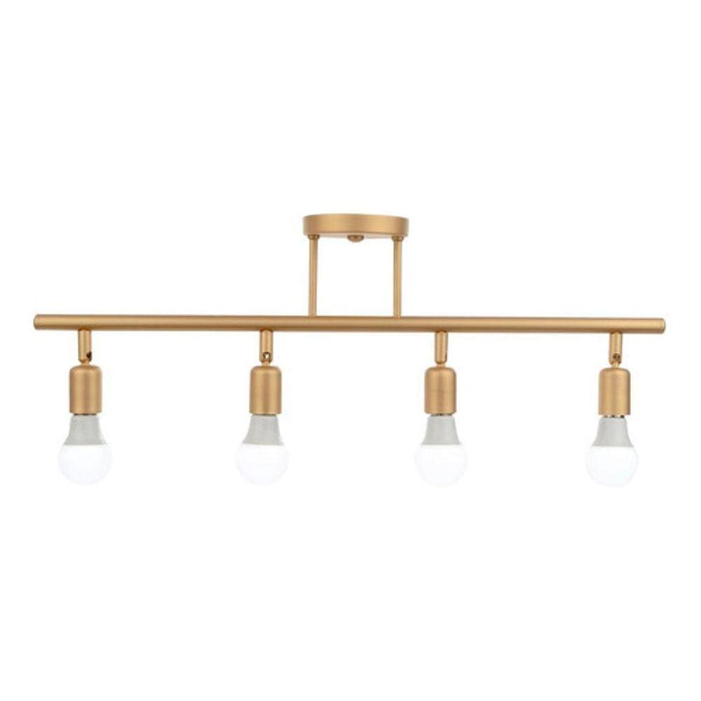 Luminária Articulada Retrô Trilho Spot E27 Ouro Cozinha Sala