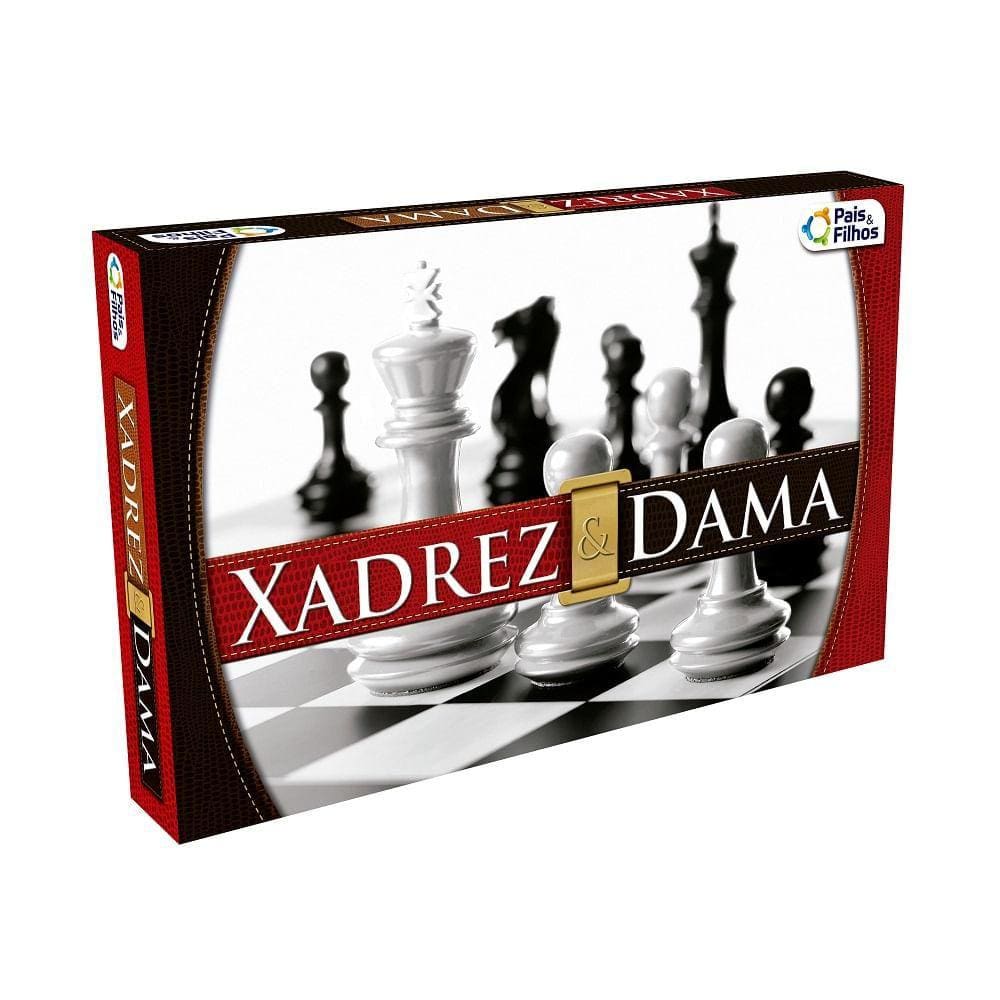 Jogo de Tabuleiro de Xadrez com Caixa de Madeira 40 cm - 2828