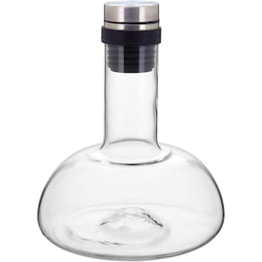 DECANTER VINHO 18x17x17cm 1,8L VIDRO TRANSP TAMPA INOX