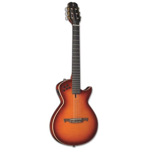 imagem-Violão Elétrico Tagima Modena Nylon Corpo Sólido Cherry Burst