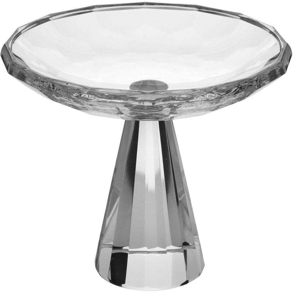 CASTIÇAL 15x12x12cm CRISTAL TRANSP