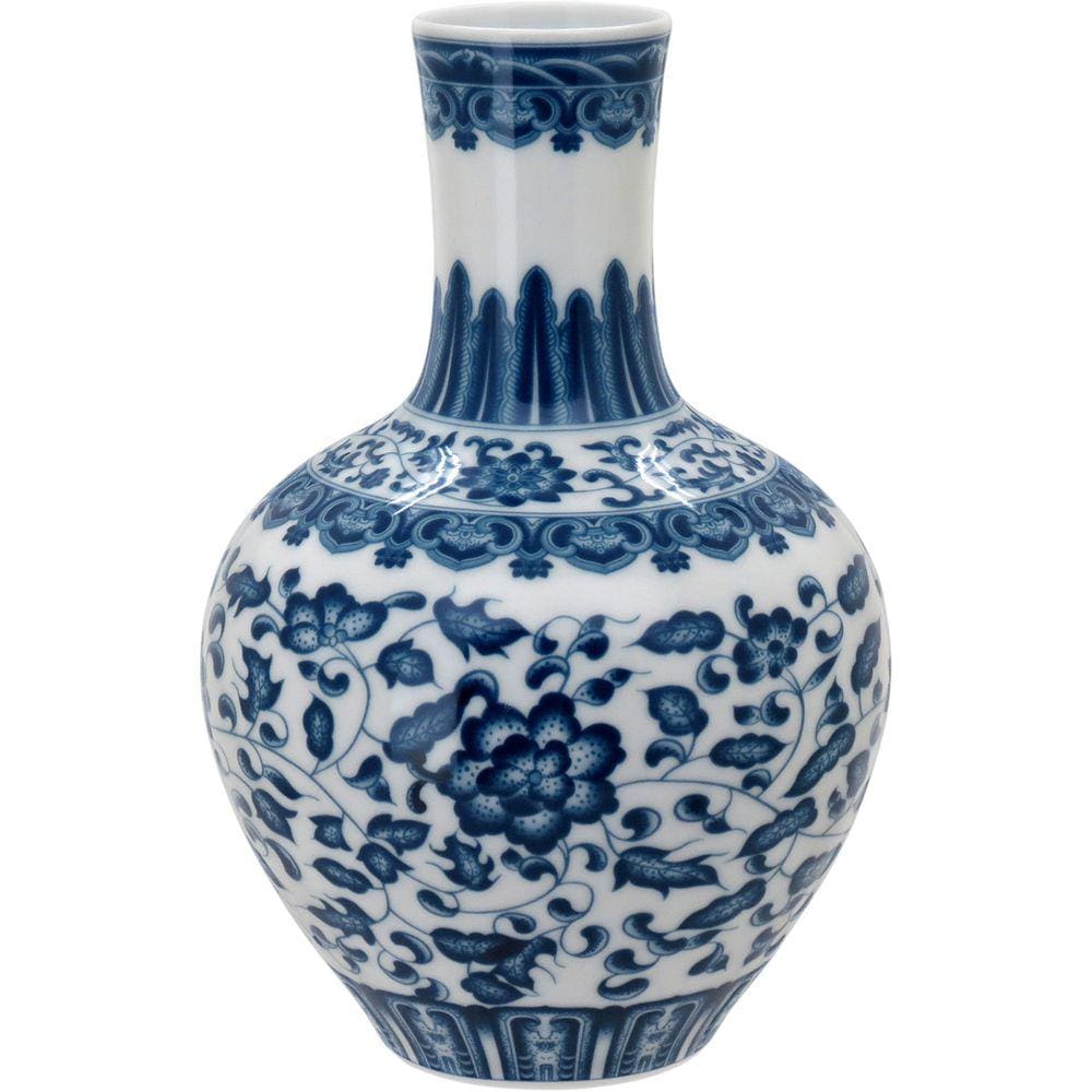 VASO 22x14x14cm CERÂMICA AZUL