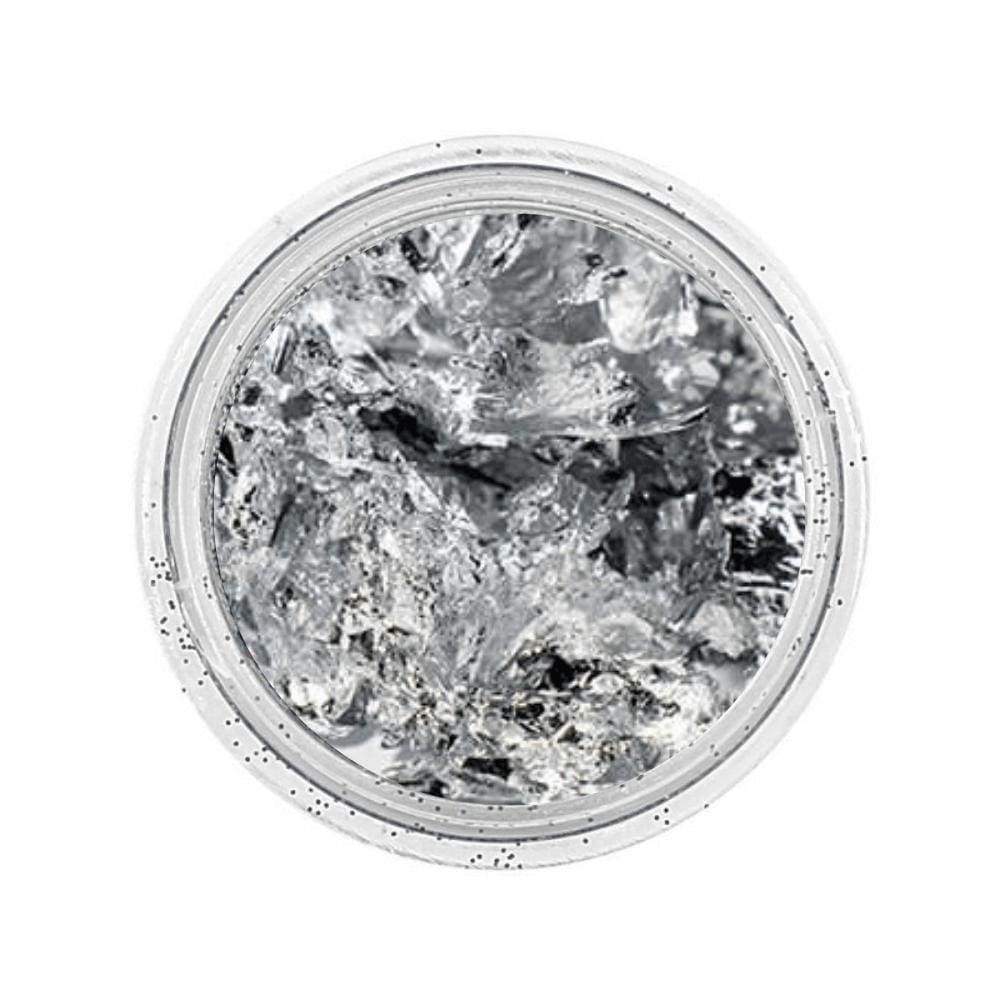 Glitter Em Flocos De Prata Ag 100G