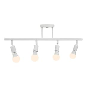 Lustre Articulado Trilho C 4 Spot E27 Branco Sala Cozinha
