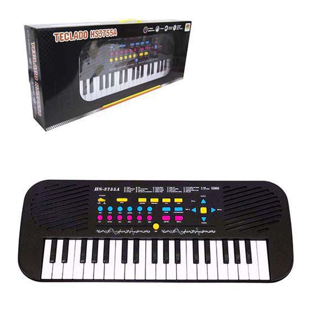 Brinquedo Teclado Piano Infantil 32 Teclas Com Microfone (ROSA