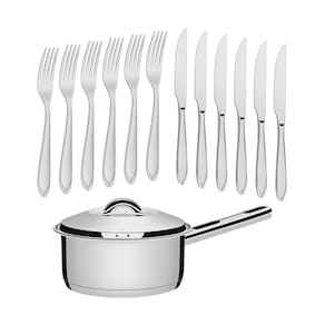 Conjunto de 1 Panela Solar 16cm 1,4l Com 12 Talheres de Mesa Laguna Tramontina