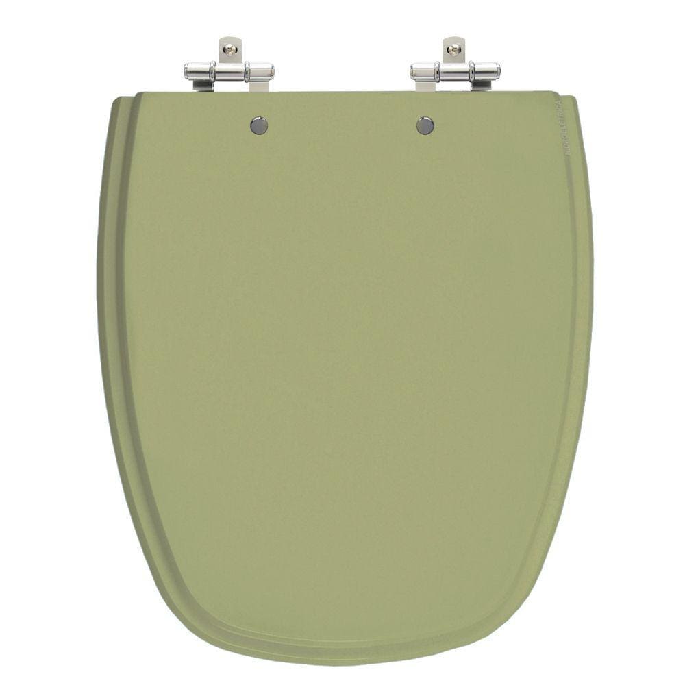 Assento Sanitário Monte Carlo Verde Malva Tampa para Vaso Deca de Madeira Laqueada