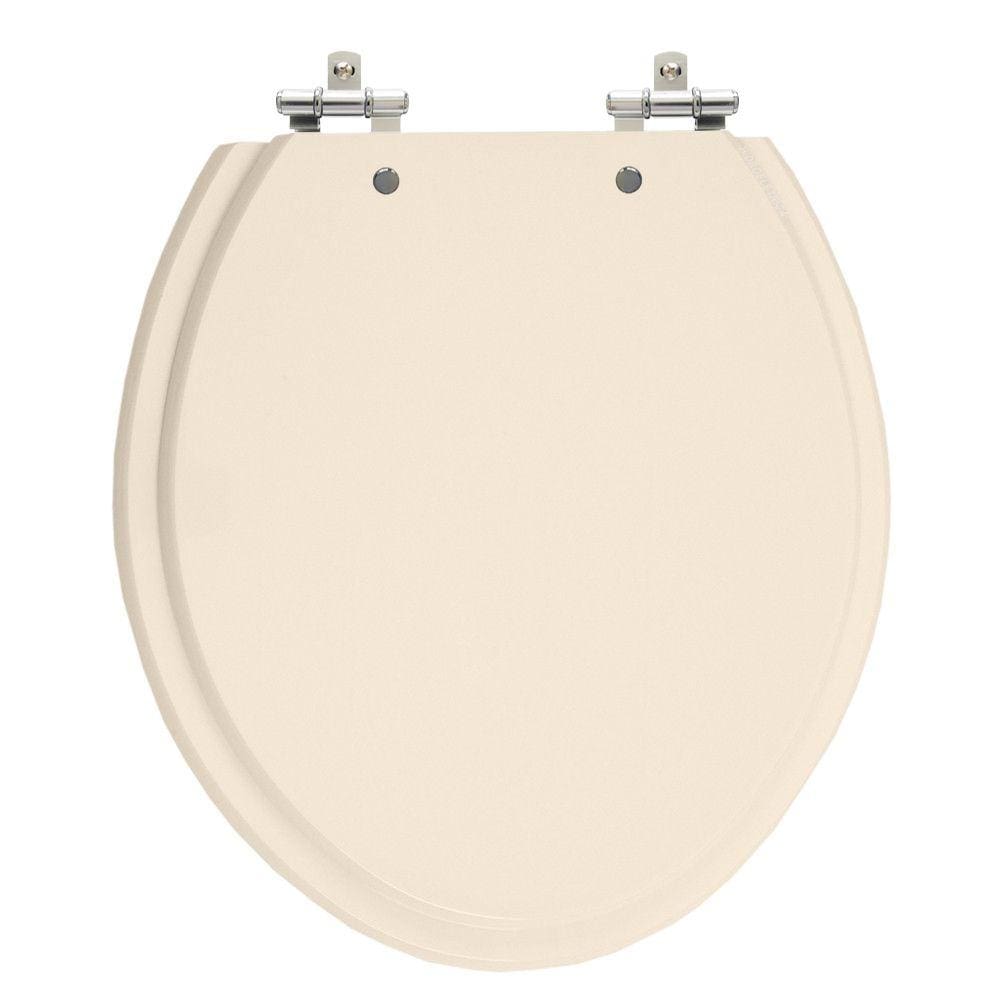 Assento Sanitário Convencional Oval Rosa Shell (Pêssego) Tampa para Vaso em Madeira Laqueada