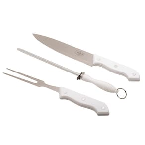 Kit Churrasco Faca Chaira E Garfo 3 Pçs Grill & Pizza Prana