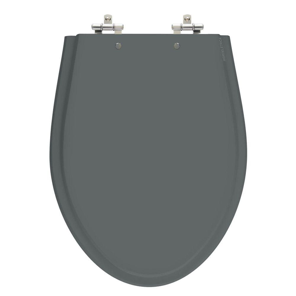 Assento Sanitário Absolute Quartzo (Cinza Escuro) Tampa para Vaso Ideal Standard de Madeira Laqueada
