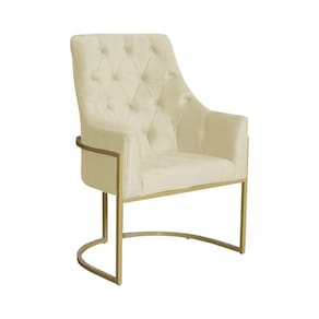 Cadeira Poltrona Vick Sala De Estar Suede Marfim - Vallisa Decor