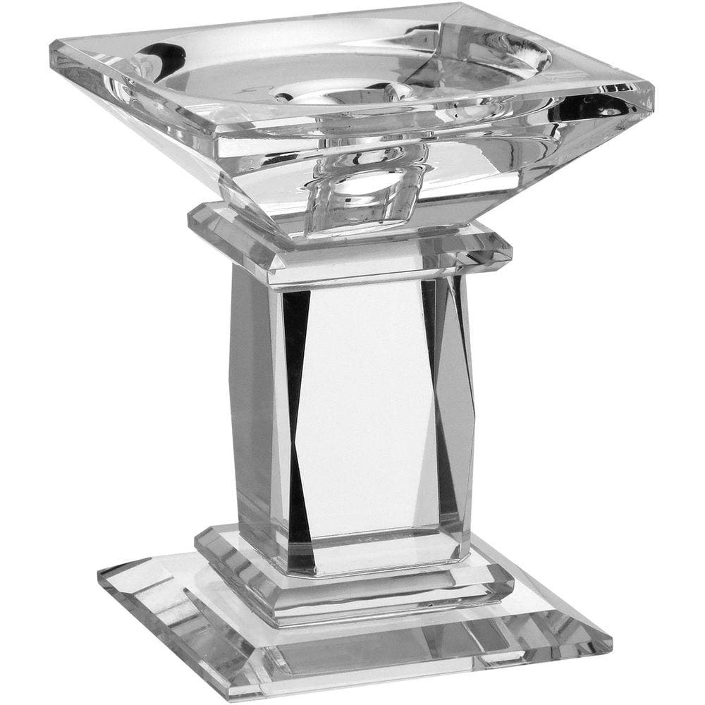 CASTIÇAL 10x9x9cm CRISTAL TRANSP