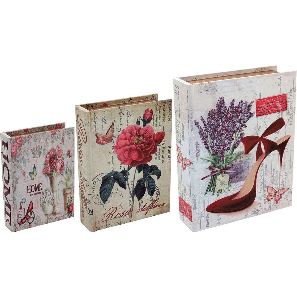 Caixa Organizadora Mdf Color 3Pç Livro