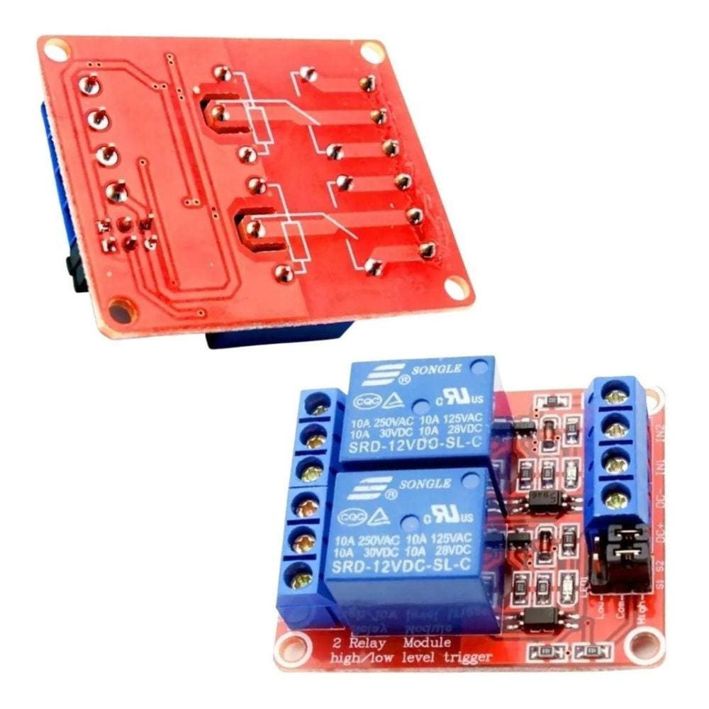 Modulo Rele 12V 10A 2 Canais Com Borne Kre