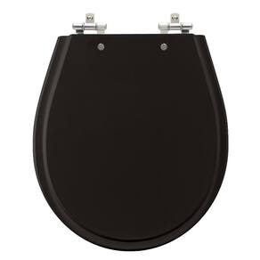 Assento Sanitário Avalon Premium Ebony (Preto) Tampa para Vaso Ideal de Madeira Laqueada