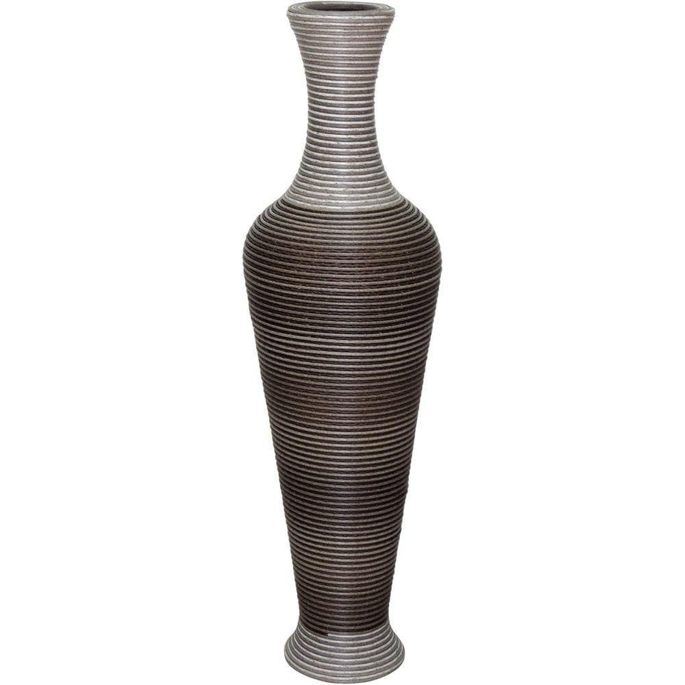 GARRAFA DECORATIVA 100x29x29cm PLÁSTICO CINZA