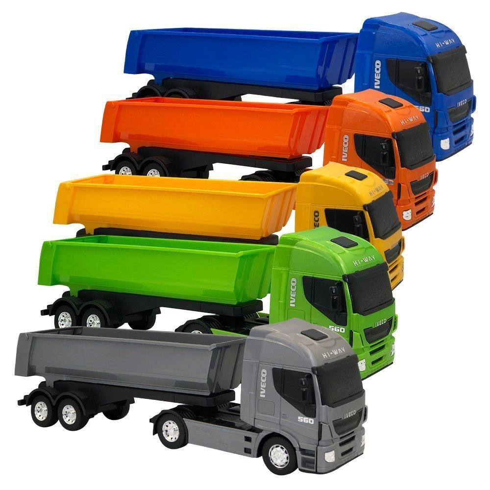 Caminhão Brinquedo Infantil Carga de Madeira Grande Iveco