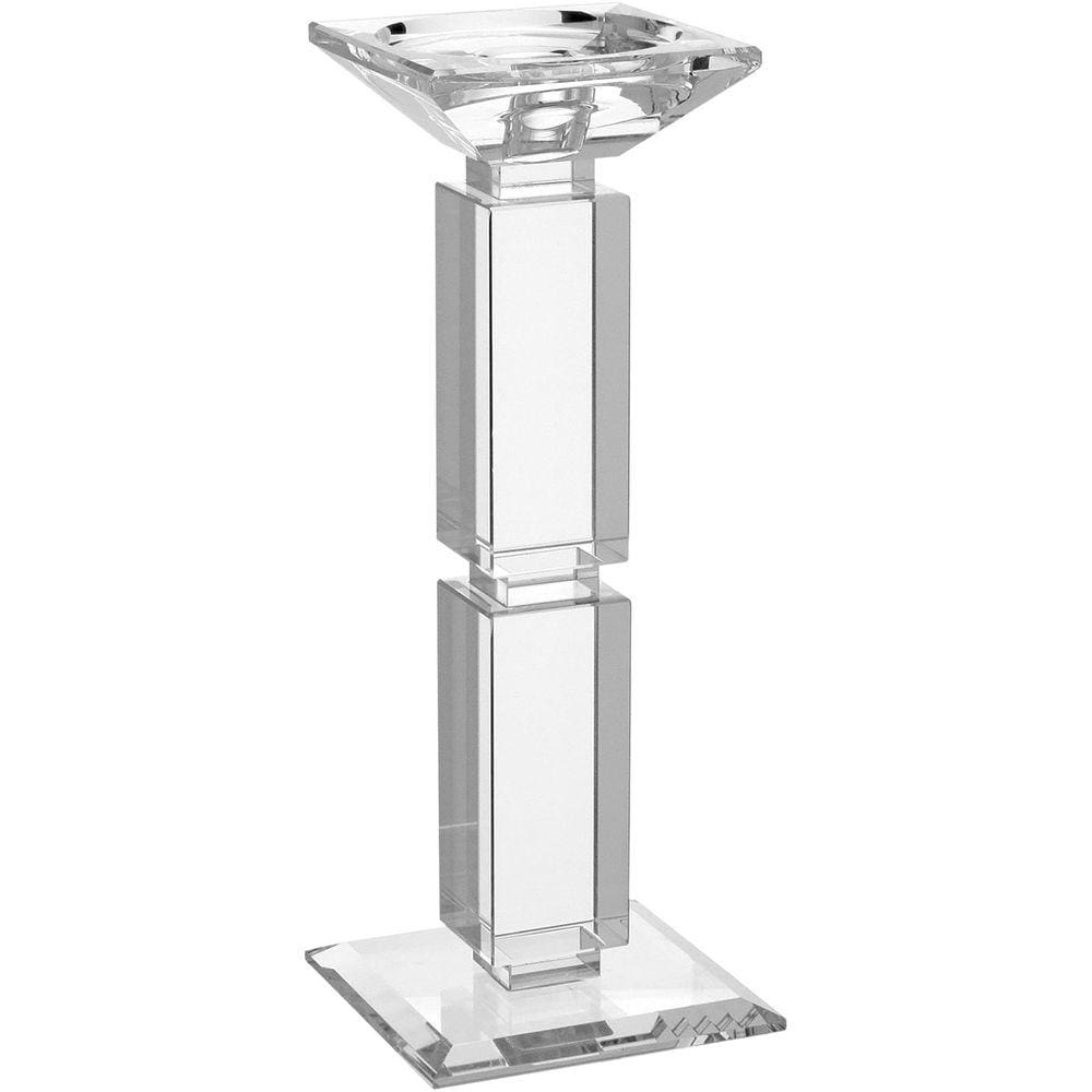 CASTIÇAL 28x9x9cm CRISTAL TRANSP