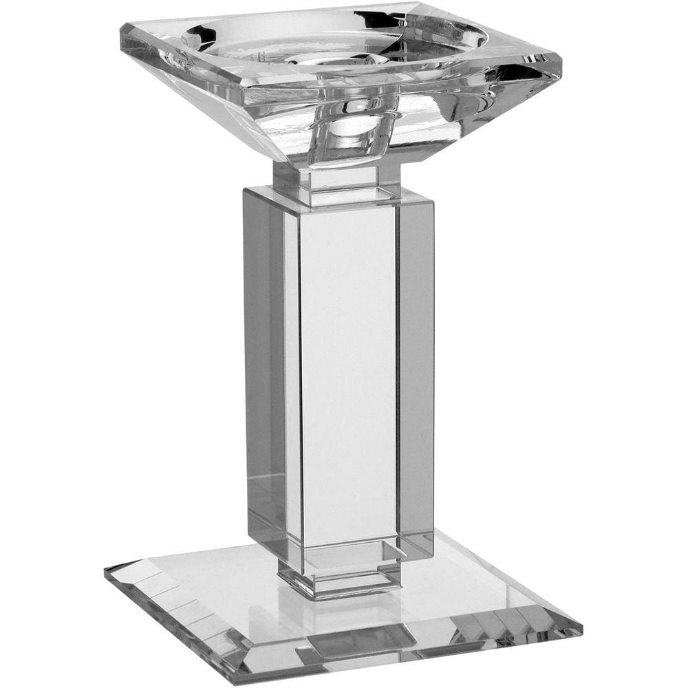 CASTIÇAL 16x9x9cm CRISTAL TRANSP