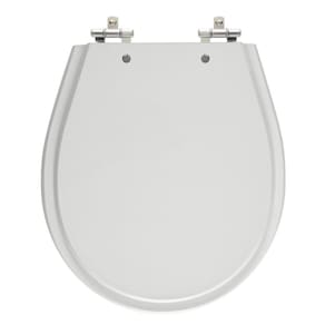 Assento Sanitário Avalon Sterling Silver (Cinza Claro) Tampa para Vaso Ideal Standard de Madeira Laqueada