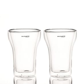 Conjunto 2 Copos Parede Dupla Suco Drink 350ml Bugatti