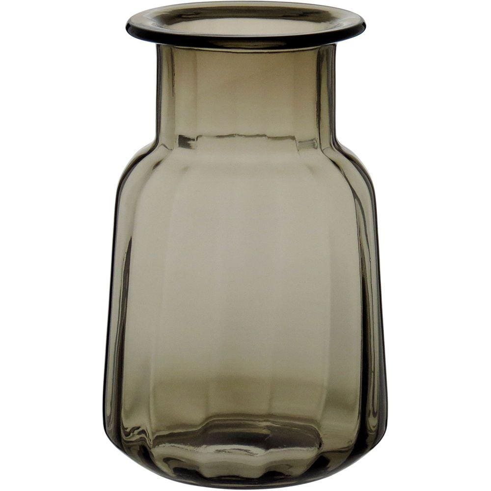 VASO 27x14x14cm VIDRO ÂMBAR