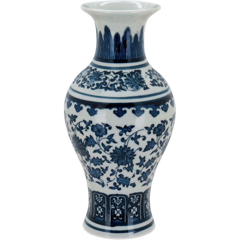 VASO 22x10x10cm CERÂMICA AZUL
