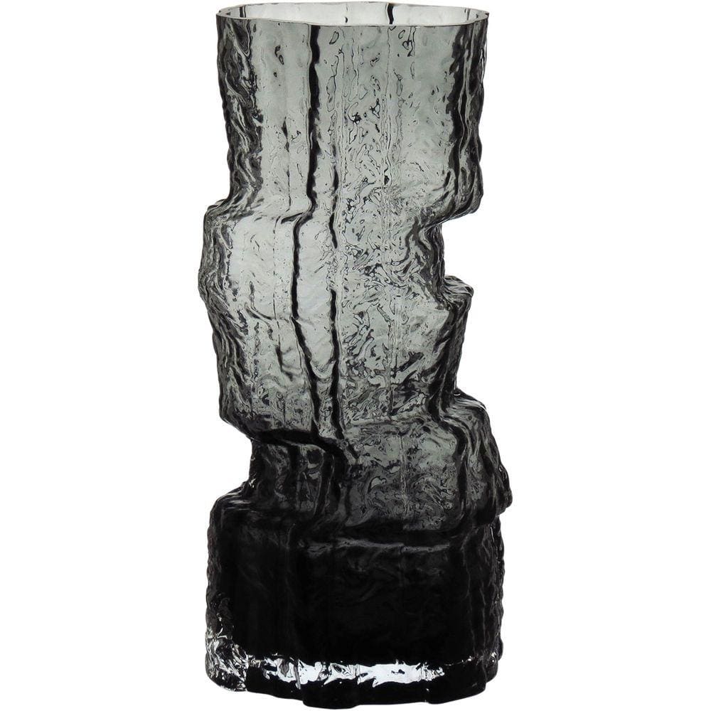 VASO 30x11x11cm VIDRO CINZA